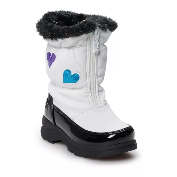 TOTES KIDS ALLISON WHITE WATERPROOF WINTER BOOTS - NIB! - Picture 2 of 5